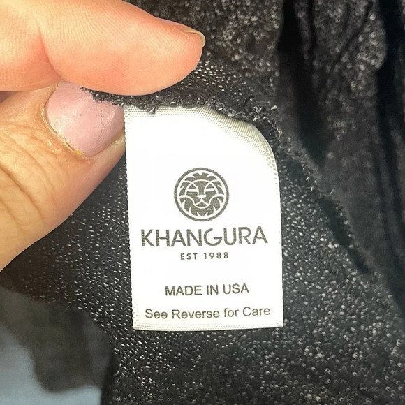 Khangura duster Size XL Cardigan Gray White Linen Cotton - Picture 5 of 7